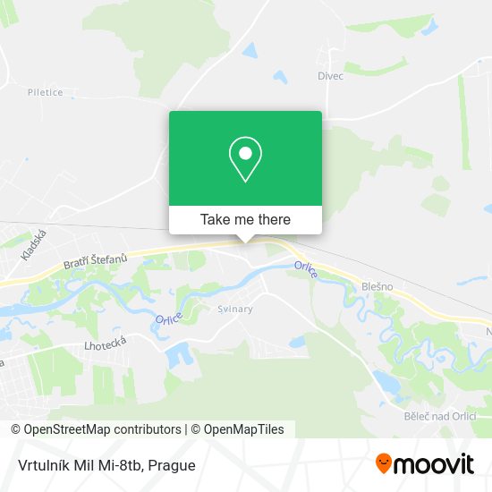 Vrtulník Mil Mi-8tb map