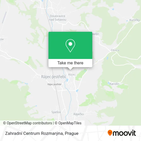 Карта Zahradní Centrum Rozmarýna