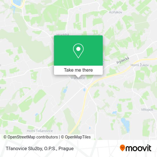 Třanovice Služby, O.P.S. map