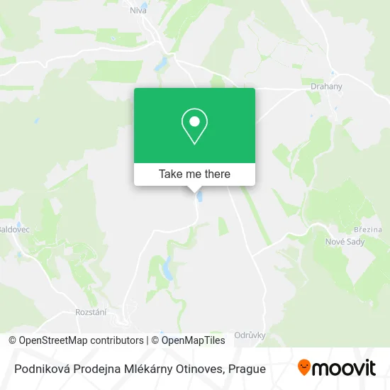 Карта Podniková Prodejna Mlékárny Otinoves