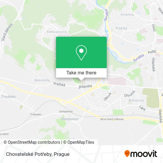 Карта Chovatelské Potřeby