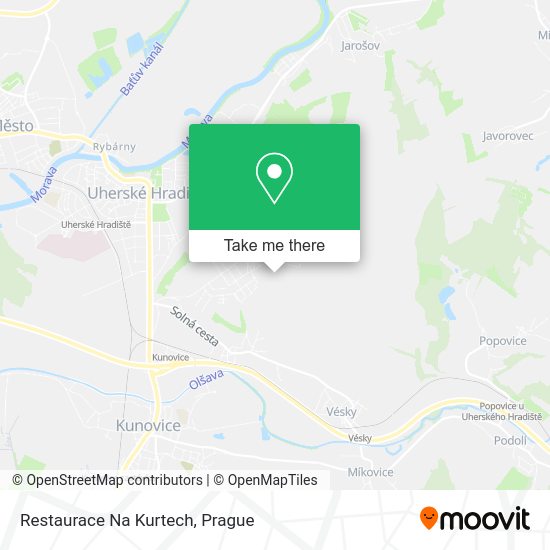 Restaurace Na Kurtech map