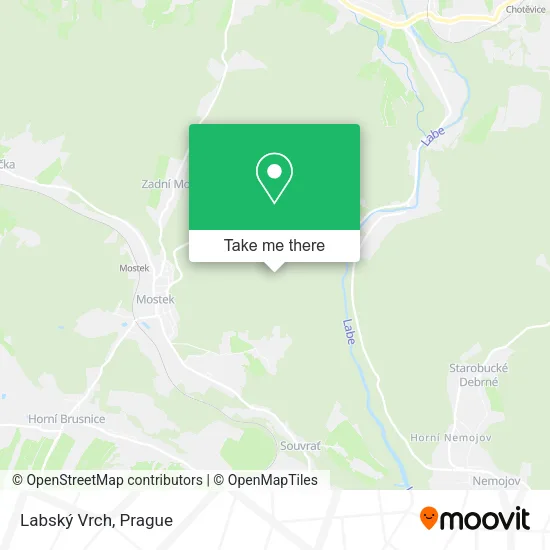 Карта Labský Vrch