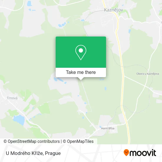 Карта U Modrého Kříže