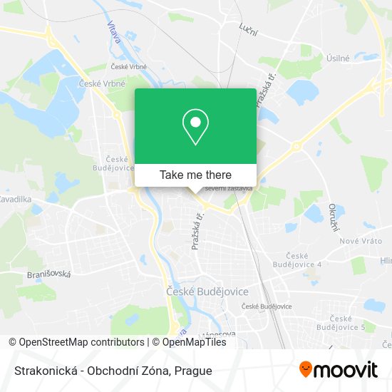 Strakonická - Obchodní Zóna map