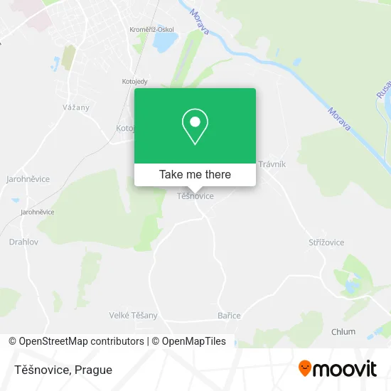 Карта Těšnovice
