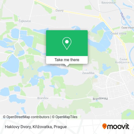 Haklovy Dvory, Křižovatka map