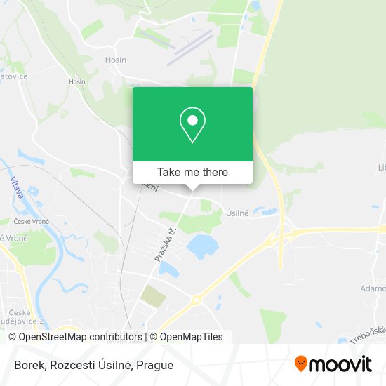 Borek, Rozcestí Úsilné map