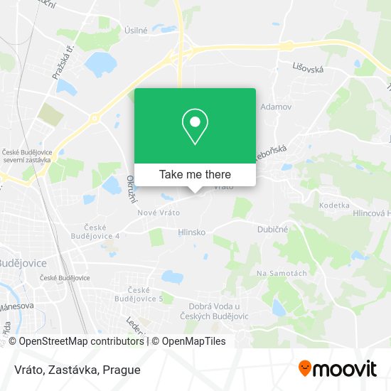 Vráto, Zastávka map