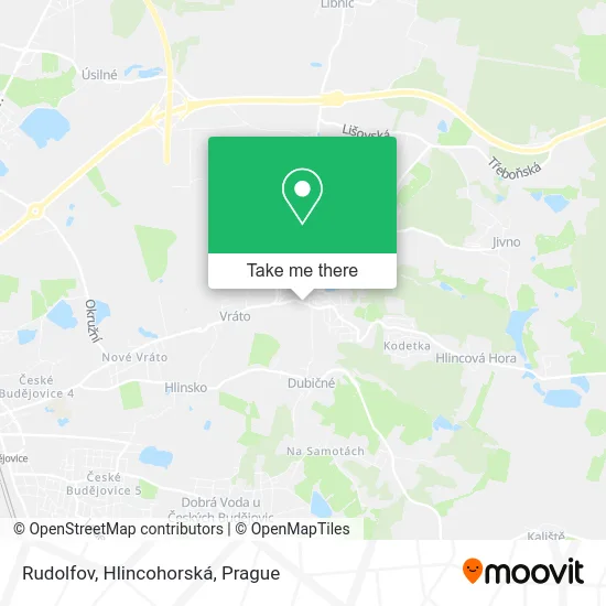 Карта Rudolfov, Hlincohorská