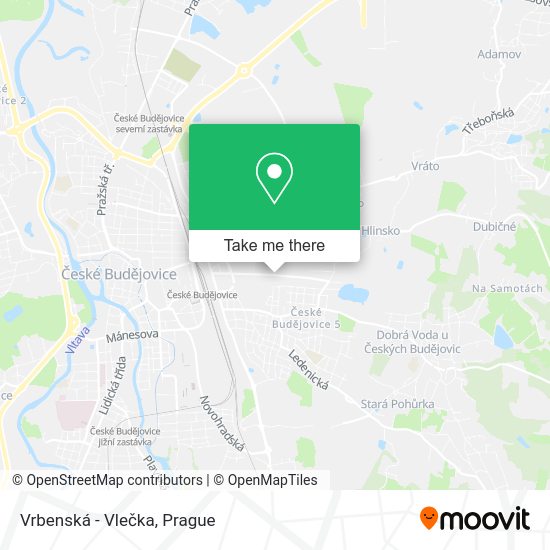 Карта Vrbenská - Vlečka