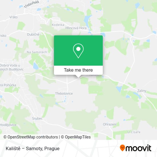 Kaliště – Samoty map