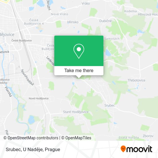 Srubec, U Naděje map