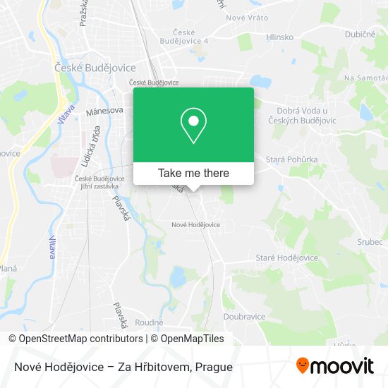 Nové Hodějovice – Za Hřbitovem map
