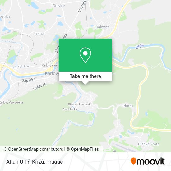 Altán U Tří Křížů map