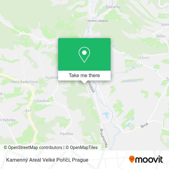 Kamenný Areál Velké Poříčí map