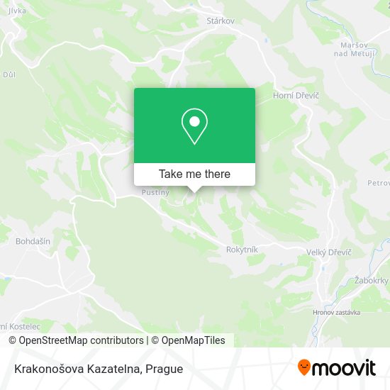 Krakonošova Kazatelna map