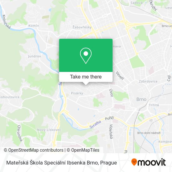 Mateřská Škola Speciální Ibsenka Brno map