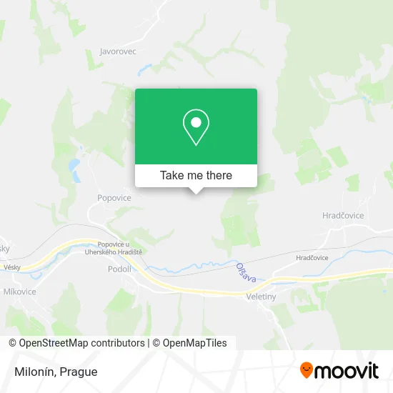 Карта Milonín