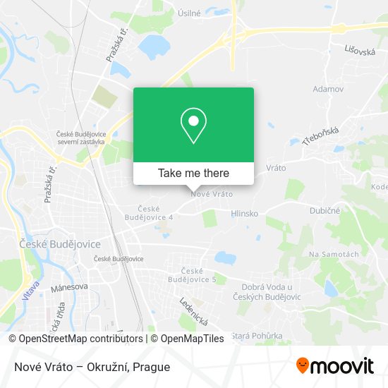 Nové Vráto – Okružní map