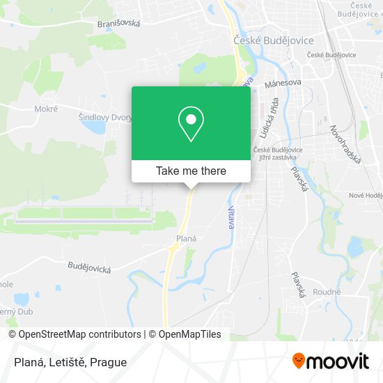 Planá, Letiště map