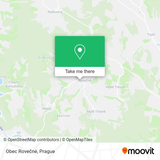 Obec Rovečné map