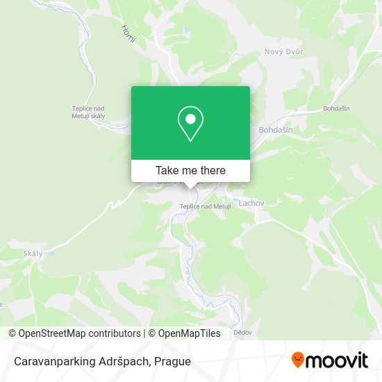 Caravanparking Adršpach map