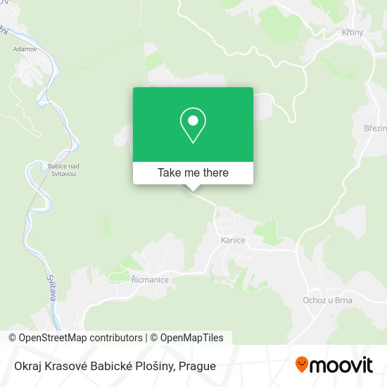 Okraj Krasové Babické Plošiny map