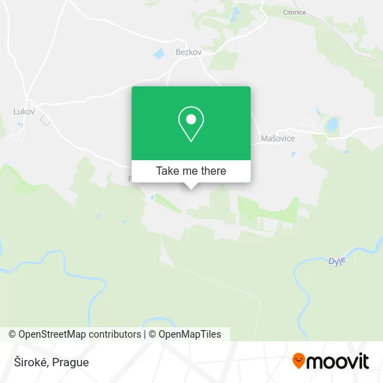 Карта Široké