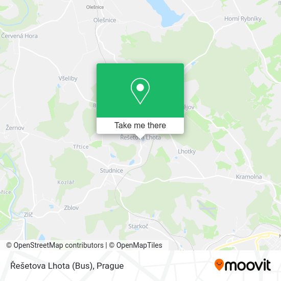 Řešetova Lhota (Bus) map