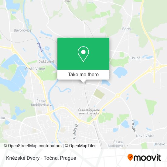Kněžské Dvory - Točna map