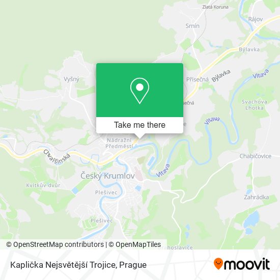 Kaplička Nejsvětější Trojice map