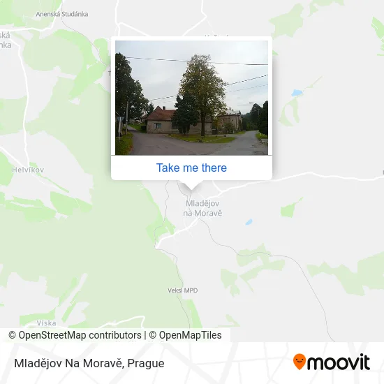 Карта Mladějov Na Moravě