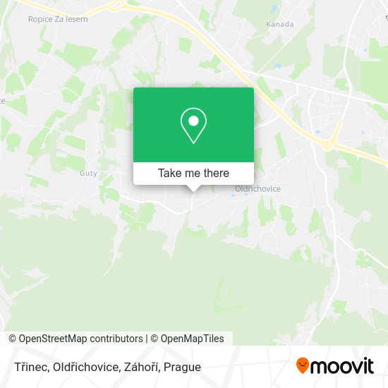 Třinec, Oldřichovice, Záhoří map