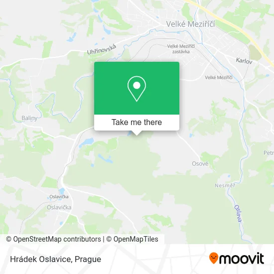 Карта Hrádek Oslavice