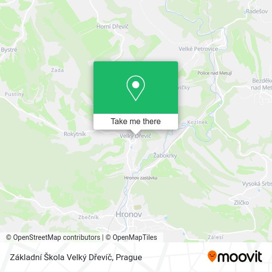 Základní Škola Velký Dřevíč map