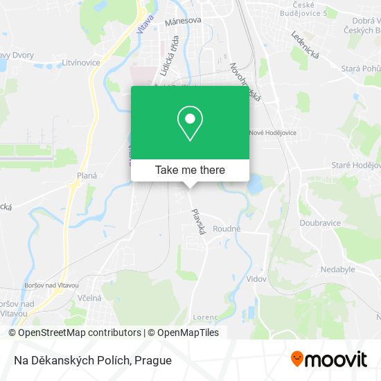 Na Děkanských Polích map