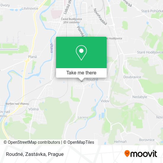 Roudné, Zastávka map
