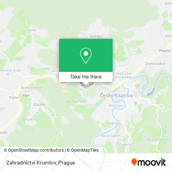 Карта Zahradnictví Krumlov