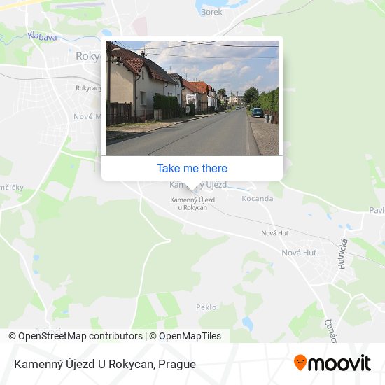 Карта Kamenný Újezd U Rokycan