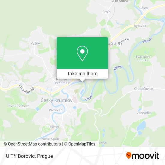 U Tří Borovic map