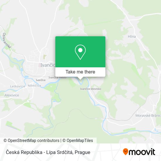 Карта Česká Republika - Lípa Srdčitá