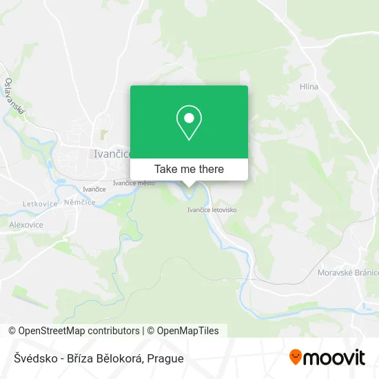 Карта Švédsko - Bříza Bělokorá