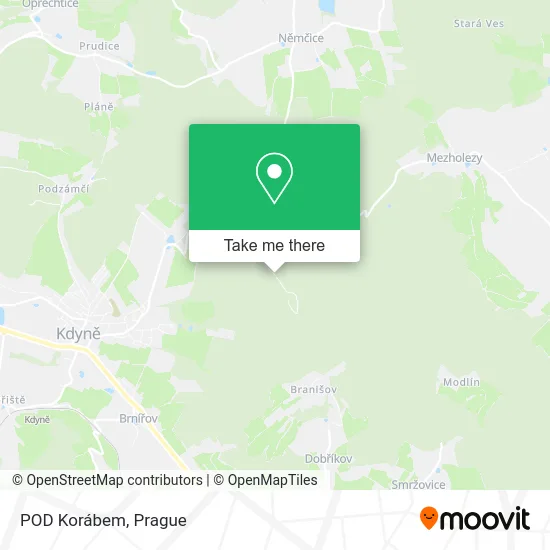 Карта POD Korábem