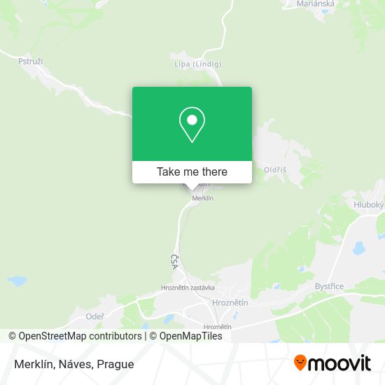 Merklín, Náves map
