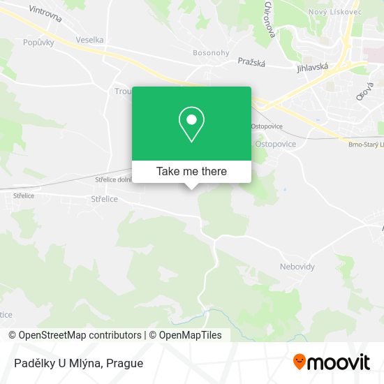 Padělky U Mlýna map
