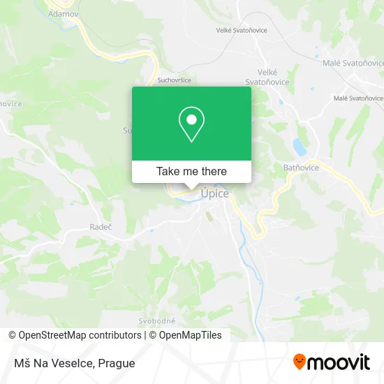 Mš Na Veselce map