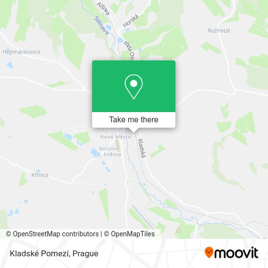 Kladské Pomezí map