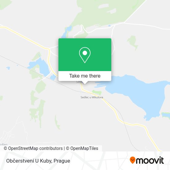Карта Občerstvení U Kuby