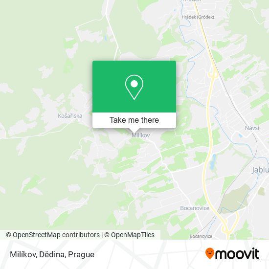 Milíkov, Dědina map
